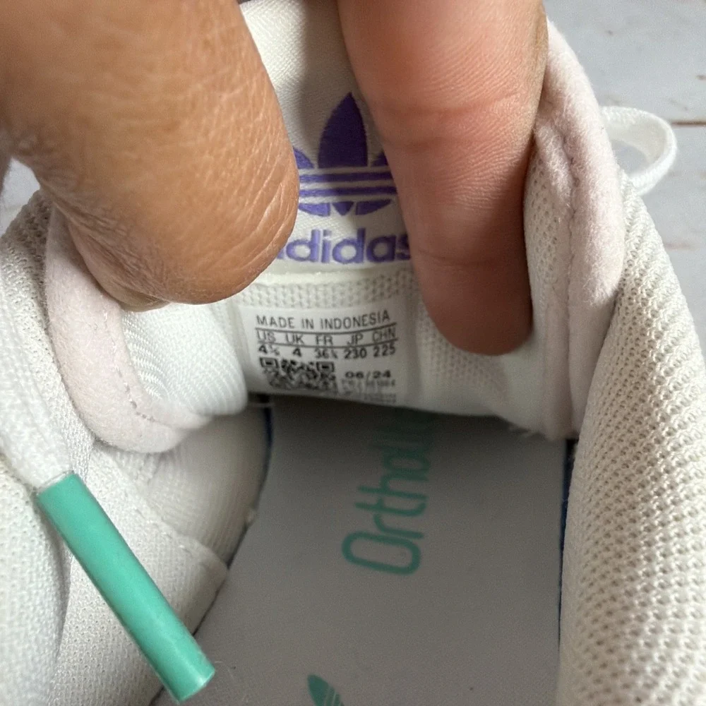 Adidas NY 90 Cloud Size 4.5 White Light Purple Clear Pink GS GY1172